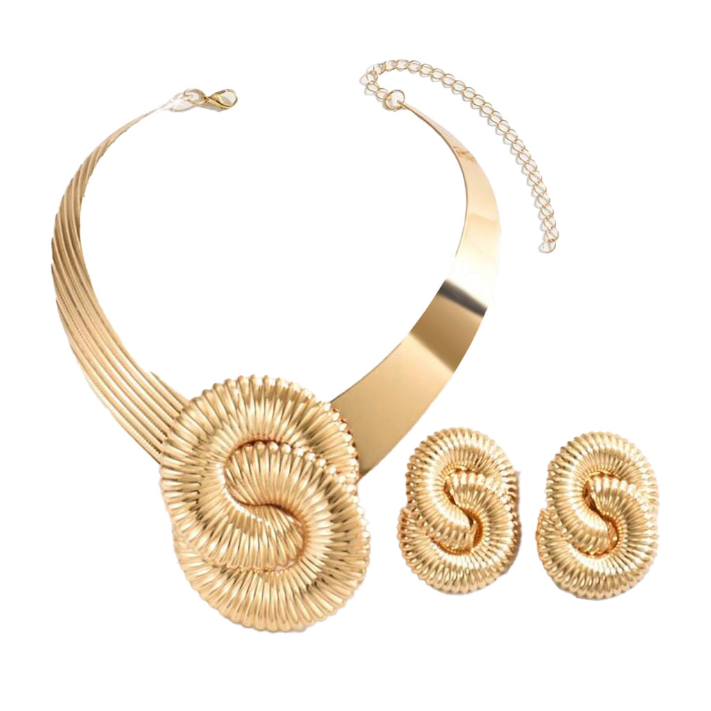 Ribbed Double-Spiral Collar Jewelry — product image 5