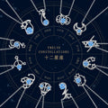 Original Twelve Constellation Sterling Silver 925 Necklace Female Niche Design Light Luxury Navy Blue Zirconium Clavicle Chain Star Pendant