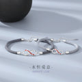 Infinite Symbol Sterling Silver 925 Couple Bracelet Men and Women Light Luxury Love Bracelet Ins Style Mobius Ring Bracelet