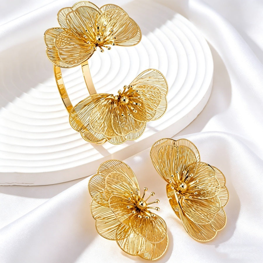 Openwork Flower Cuff Jewelry — product image 3