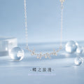Butterfly Sterling Silver 925 Necklace Female Niche Design Light Luxury Flower Zircon Clavicle Chain Ins Style Star Pendant