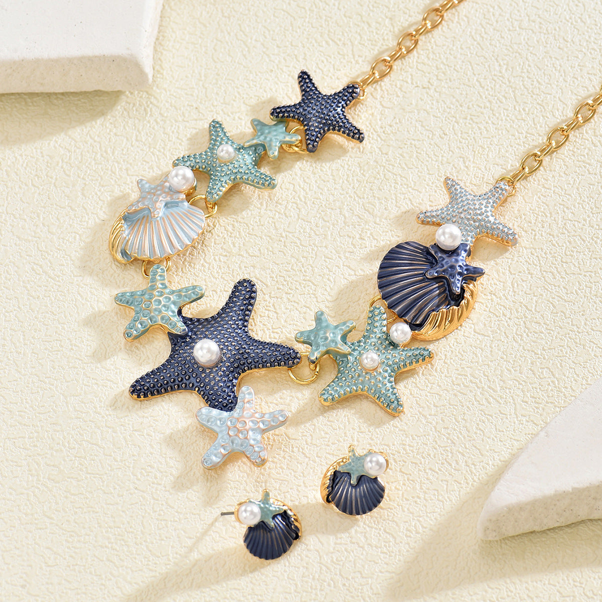 Blue Starfish and Shell Jewelry — product image 3