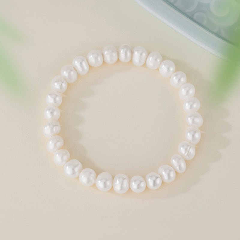 Natural Freshwater Pearl Bracelet Female Niche Design Light Luxury Bracelet Female Jewelry Mother Birthday Gift Bracelet