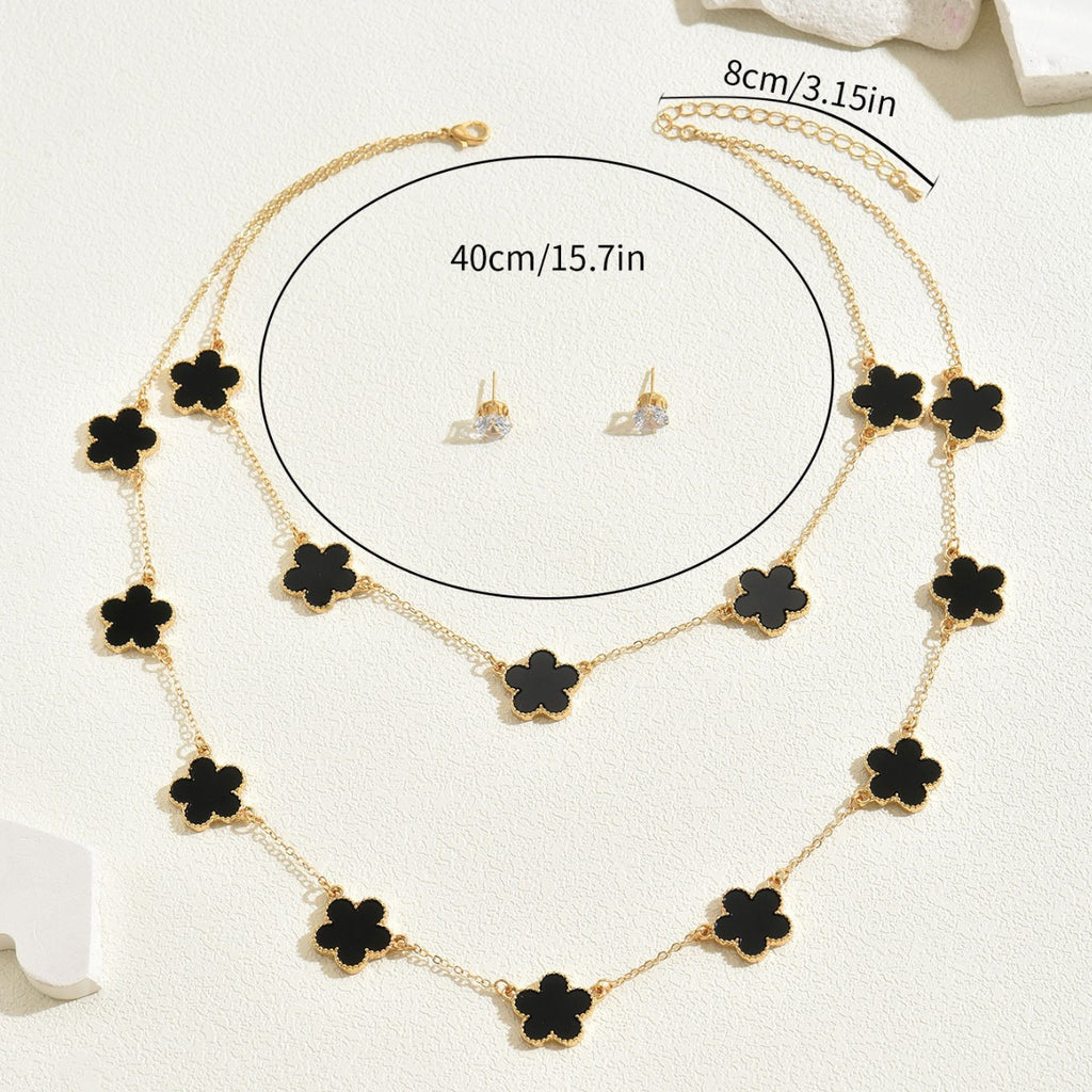 Layered Black Blossom Jewelry — product image 3