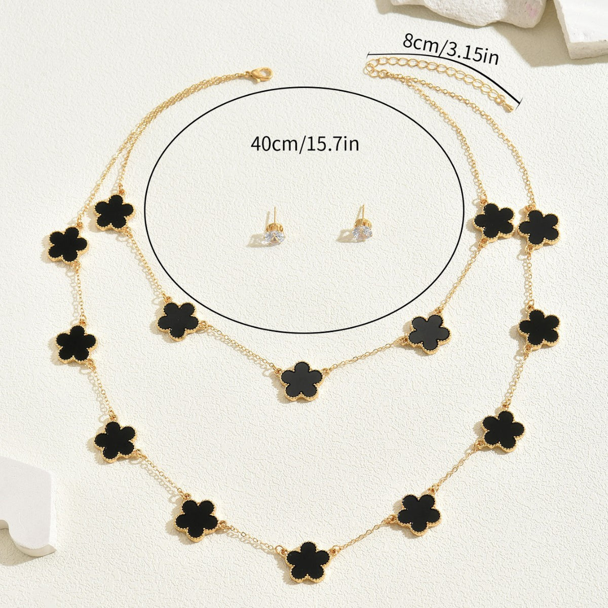 Layered Black Blossom Jewelry — product image 3