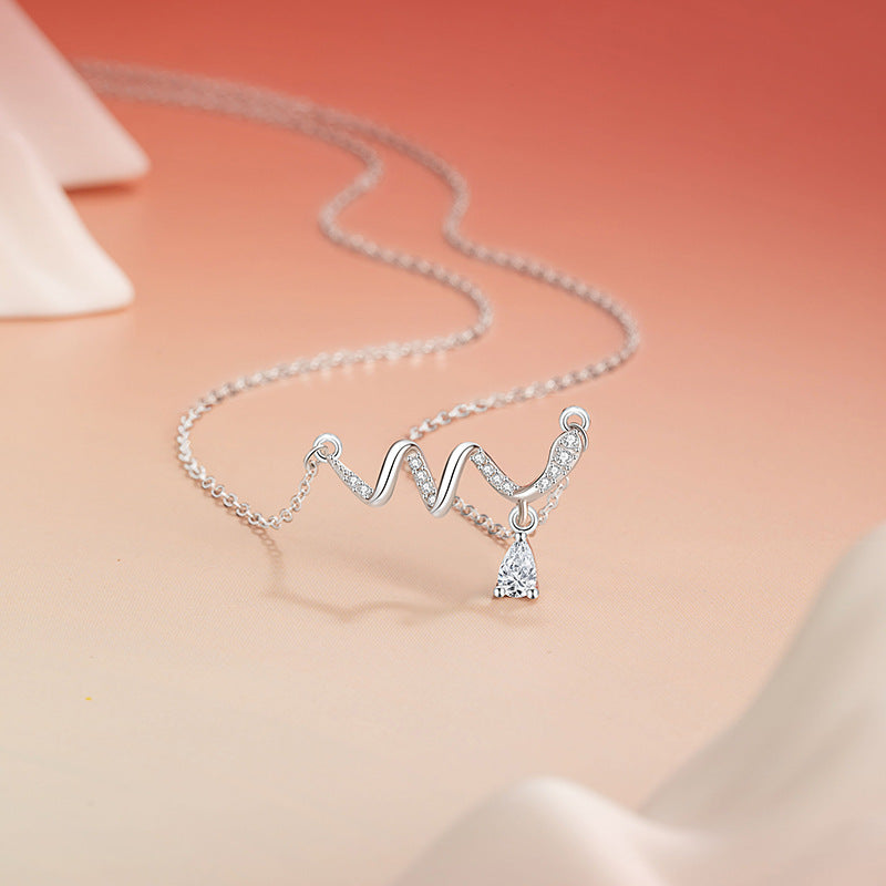 Magic Snake Dance Sterling Silver 925 Necklace Niche Design Light Luxury Style Birth Year Tassel Clavicle Chain Ins Zodiac Pendant