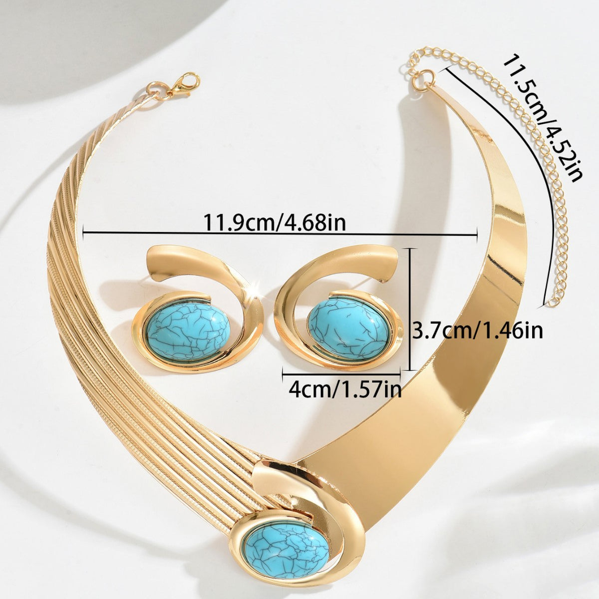 Turquoise-Color Collar Jewelry — product image 4