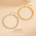 Fu Lu Double Full Sterling Silver 925 Bracelet Women's Fashion Versatile Zircon Bracelet Ins Style Gourd High-Grade Bracelet