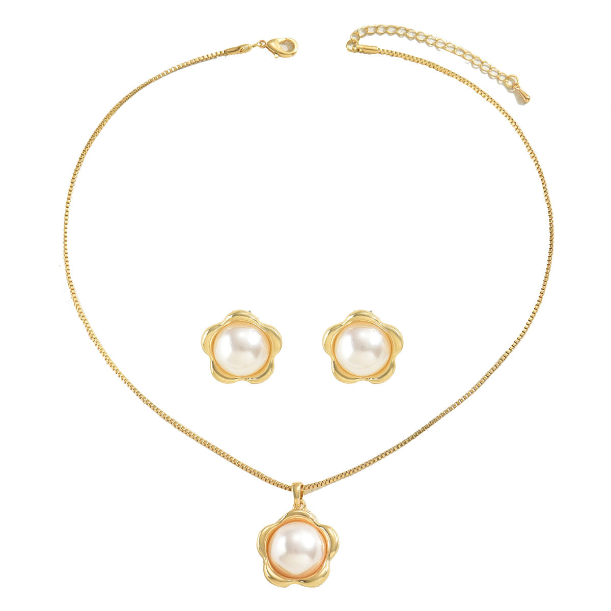 Round Pearl-Effect Halo Jewelry — product image 5