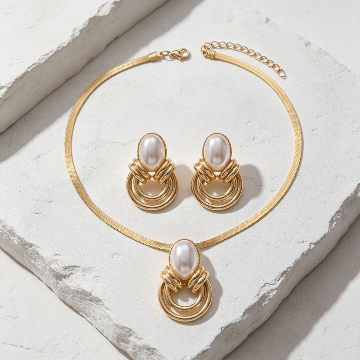 Pearl-Effect Loop Drop Jewelry — product image 4