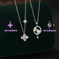 S925 Sterling Silver Necklace Female UV Photosensitive Color-Changing Clover Star Moon Pendant Creative Surprise Gift Clavicle Chain