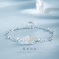Starry Sky Story Sterling Silver 925 Bracelet Female Niche Design Light Luxury Star Bracelet Ins Double-Layer Starry Bracelet