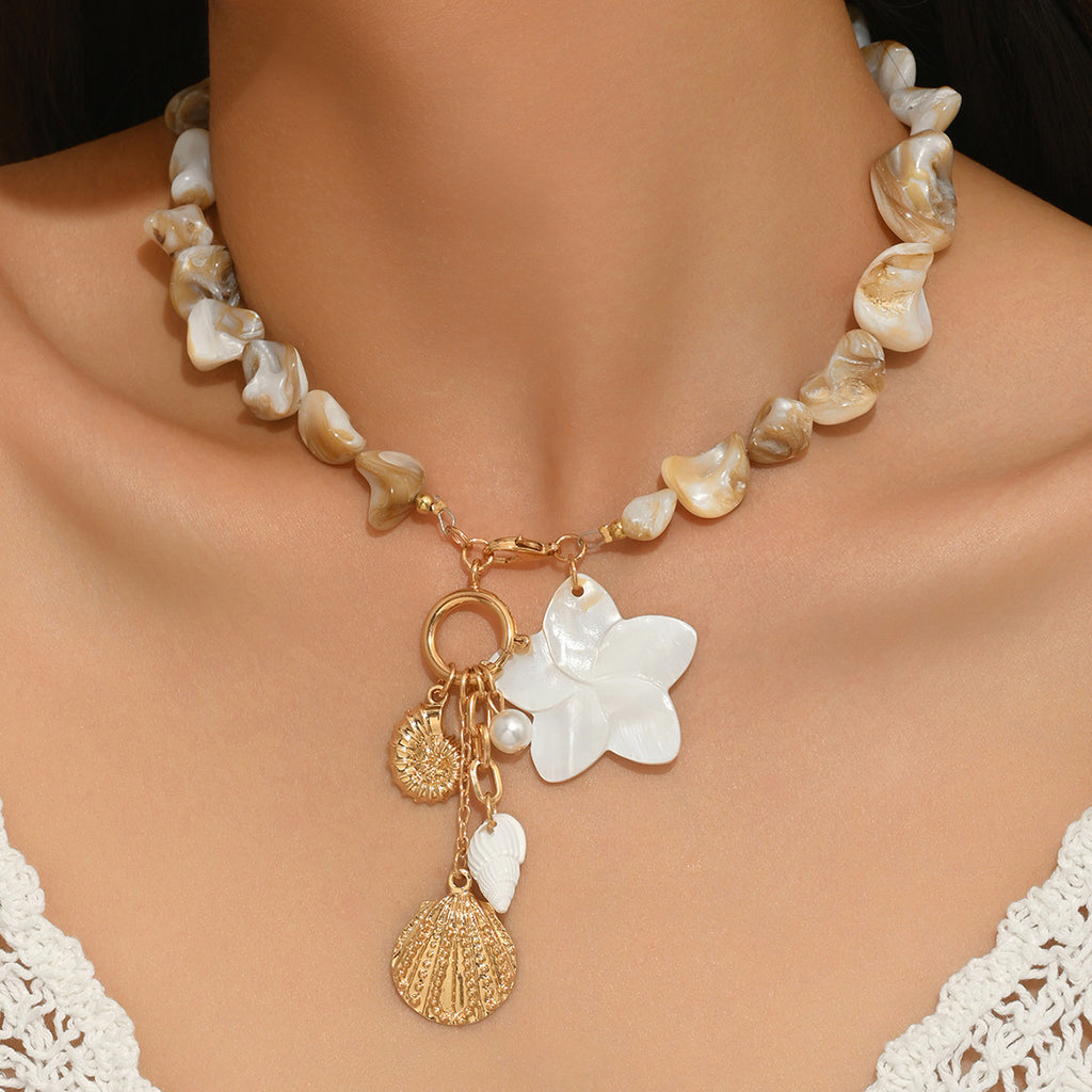 Shell-Effect Coastal Flower Jewelry — product image 2