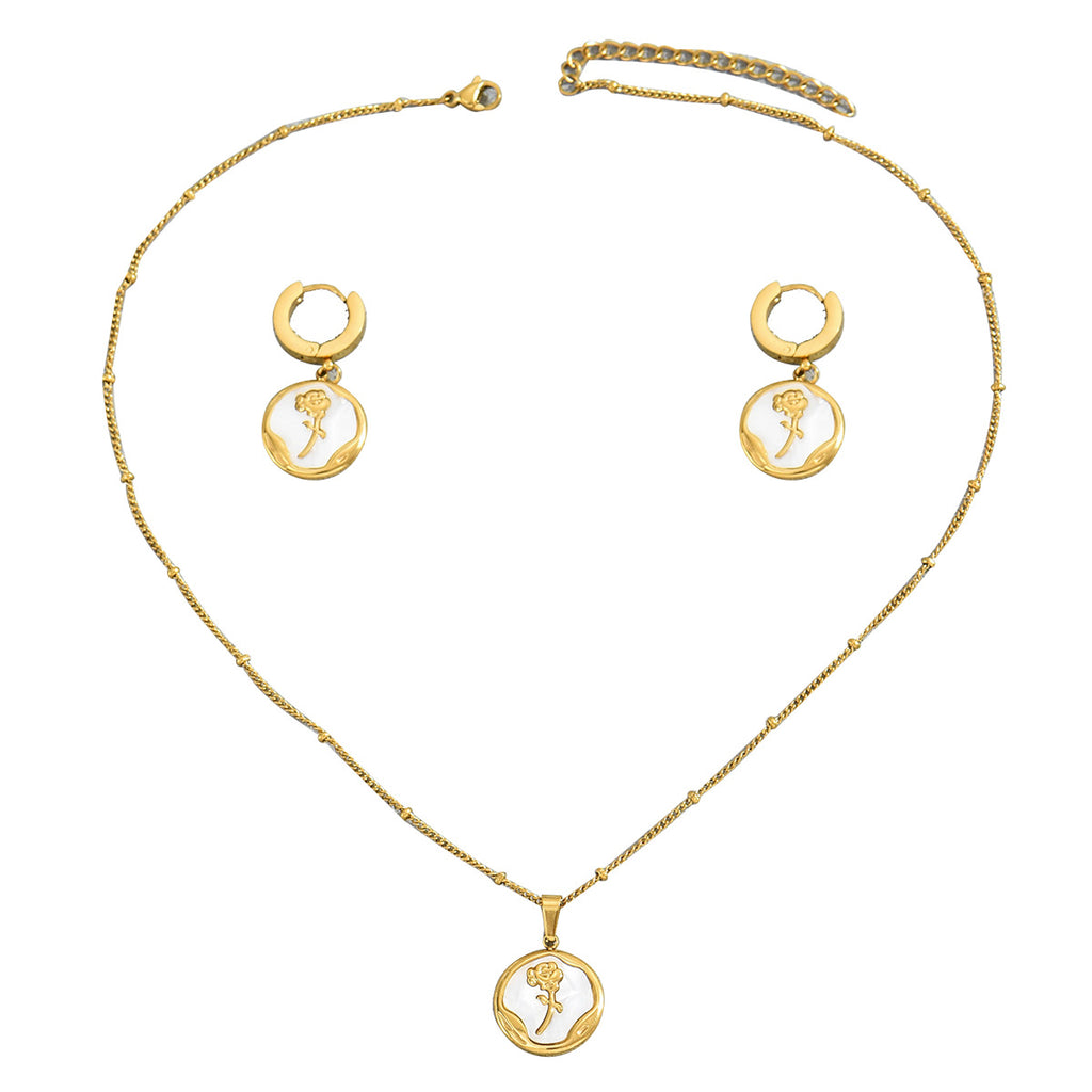 Petite Rose-Detail Circle Jewelry — product image 5