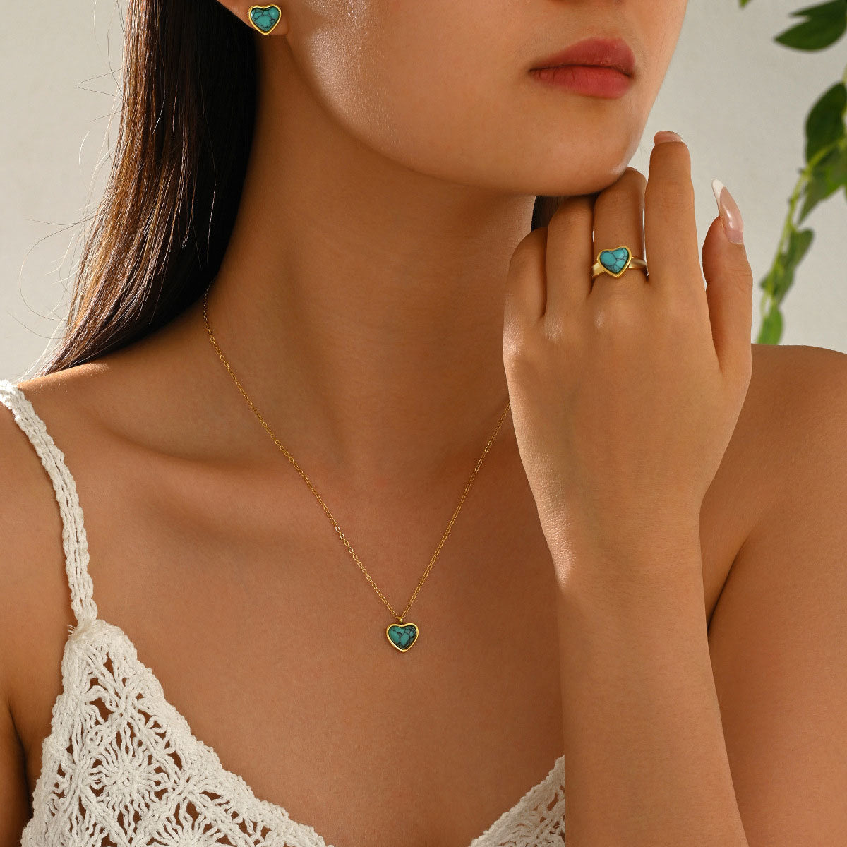 Tiny Blue Heart Pendant Jewelry