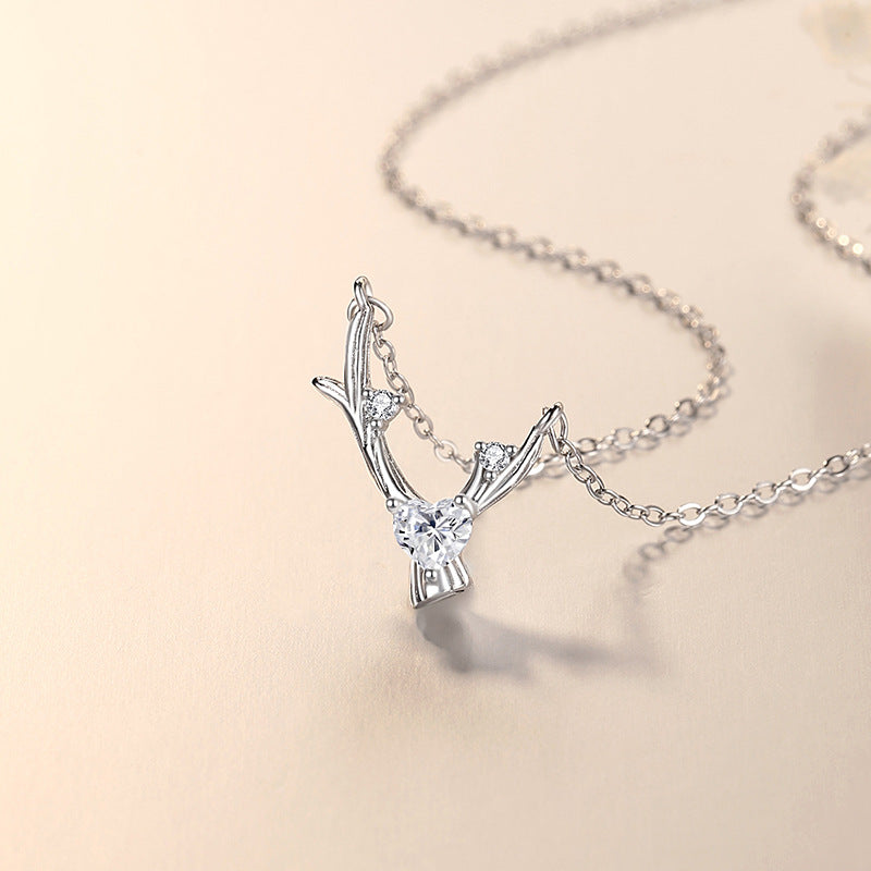 Halskette aus 925er Sterlingsilber – Zweig