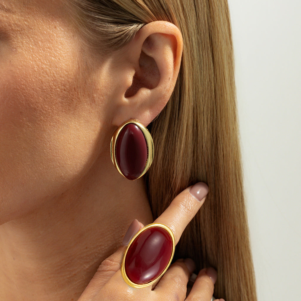 Bold Oval Cabochon-Effect Ring — product image 2