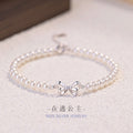 Armband aus 925er Sterlingsilber – Schleife und Perlendetail