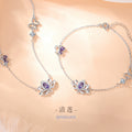 Lotus Sterling Silver 925 Necklace Women's Fashion Versatile Butterfly Zircon Clavicle Chain Ins Style Good Luck Lotus Pendant