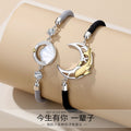 Shell 925 Sterling Silver Couple Bracelet Niche Design Woven Whale Bracelet Valentine's Day This Life Has Your Bracelet