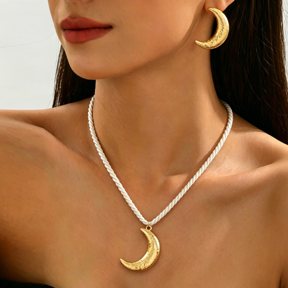 Crescent and Pearl-Effect Jewelry — product image 2