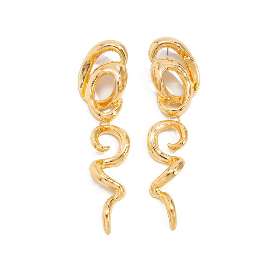 Flowing Spiral Drop Earrings — product image 5
