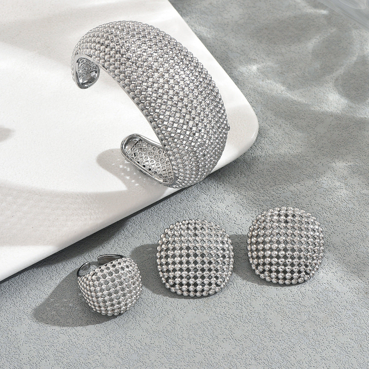 Textured Rounded Cuff Jewelry — product image 3