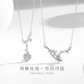 Thorn Rose Sterling Silver 925 Couple Necklace for Men and Women Mori Japanese and Korean Valentine's Day Gift Ins Style Branch Pendant