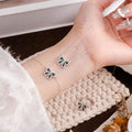 S925 Sterling Silver Necklace Bracelet Ring Set High-Grade Peacock Bow Design Niche Light Luxury Gift Set