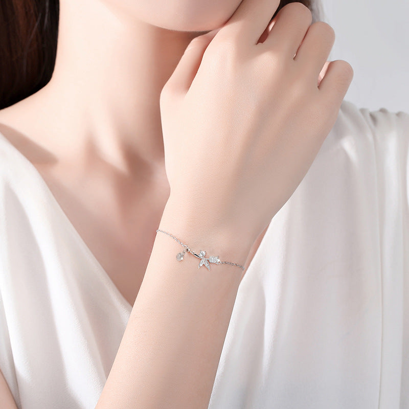 Armband aus 925er Sterlingsilber – Lilie