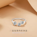 Star Sterling Silver 925 Ring Female Niche Design Light Luxury round Zircon Ring Ins Wind Meteor Shower Ring