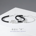 Love S925 Couple Bracelet Men and Women Niche Design Light Luxury Zircon Bracelet Ins Double Knot Bracelet