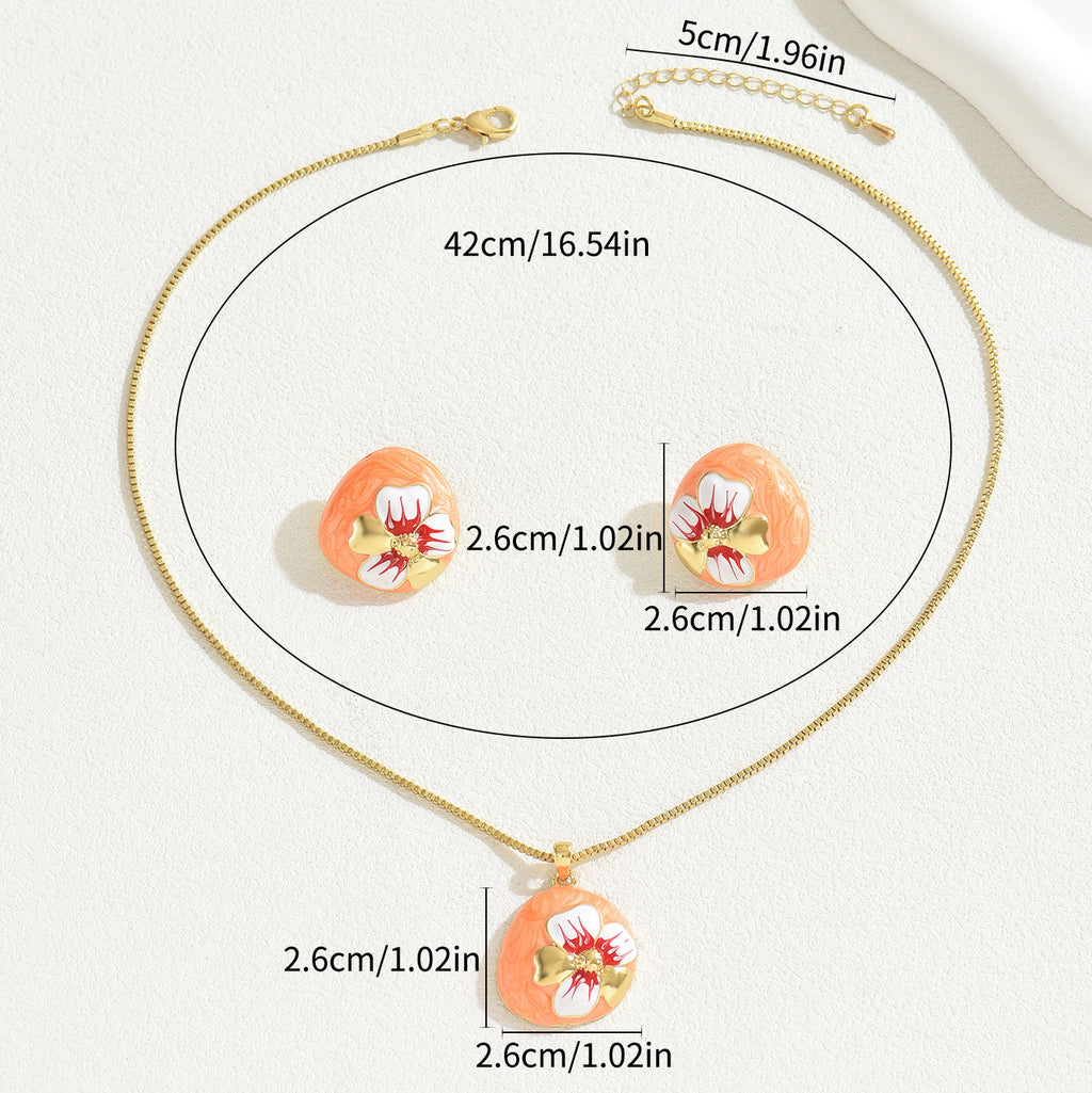 Pink Floral Disc Jewelry — product image 4