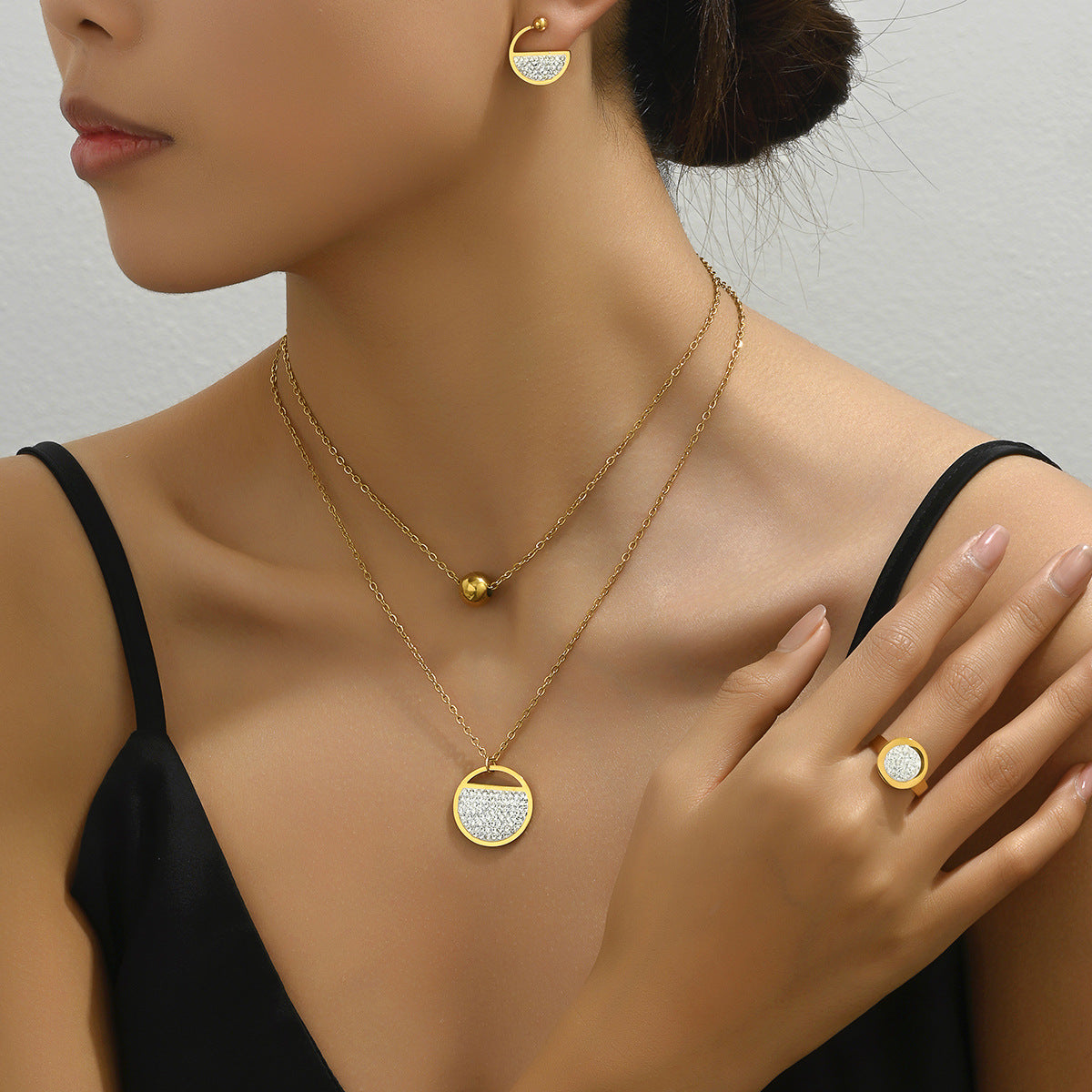 Layered Half-Disc Jewelry — product image 2