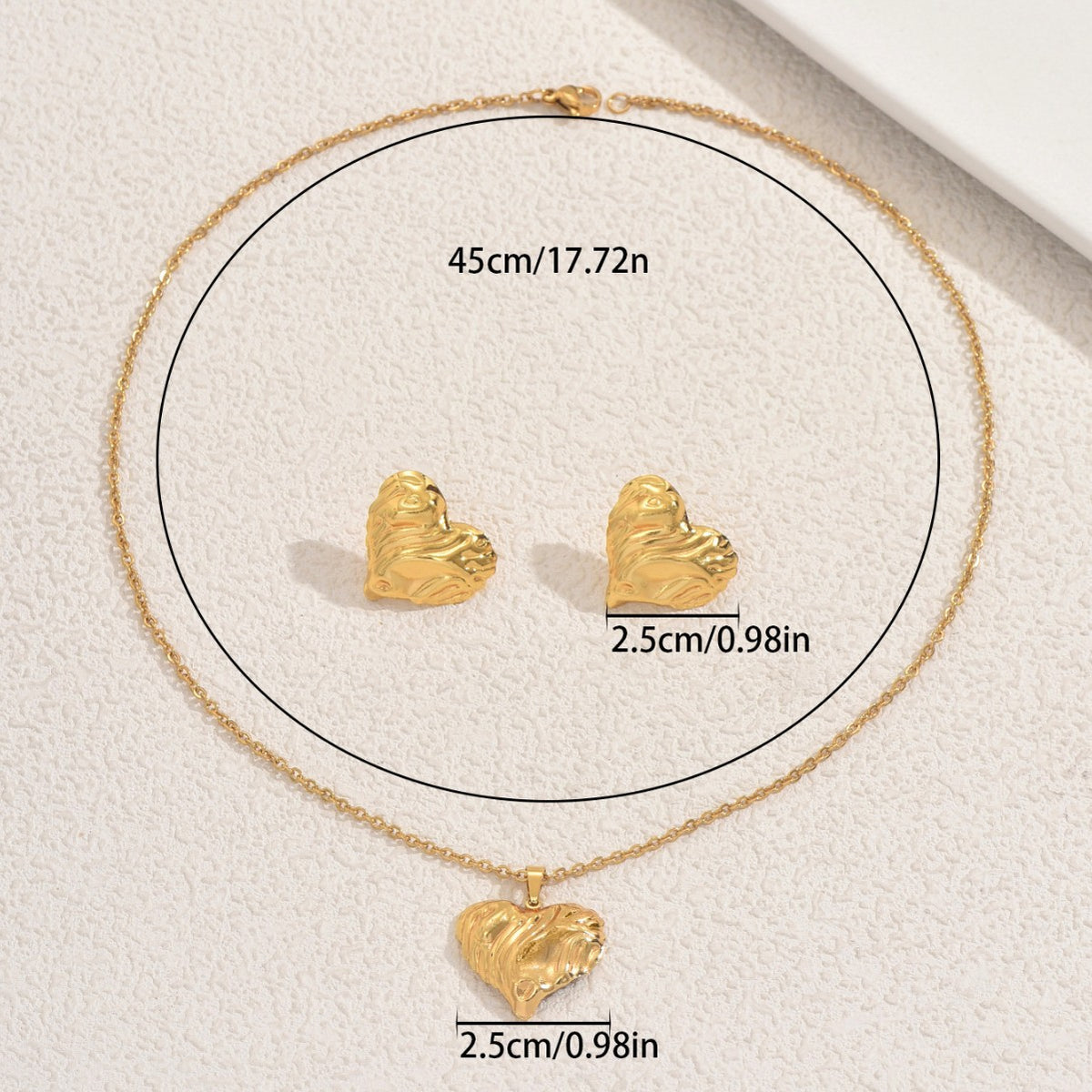 Ridged Heart Pendant Jewelry — product image 4
