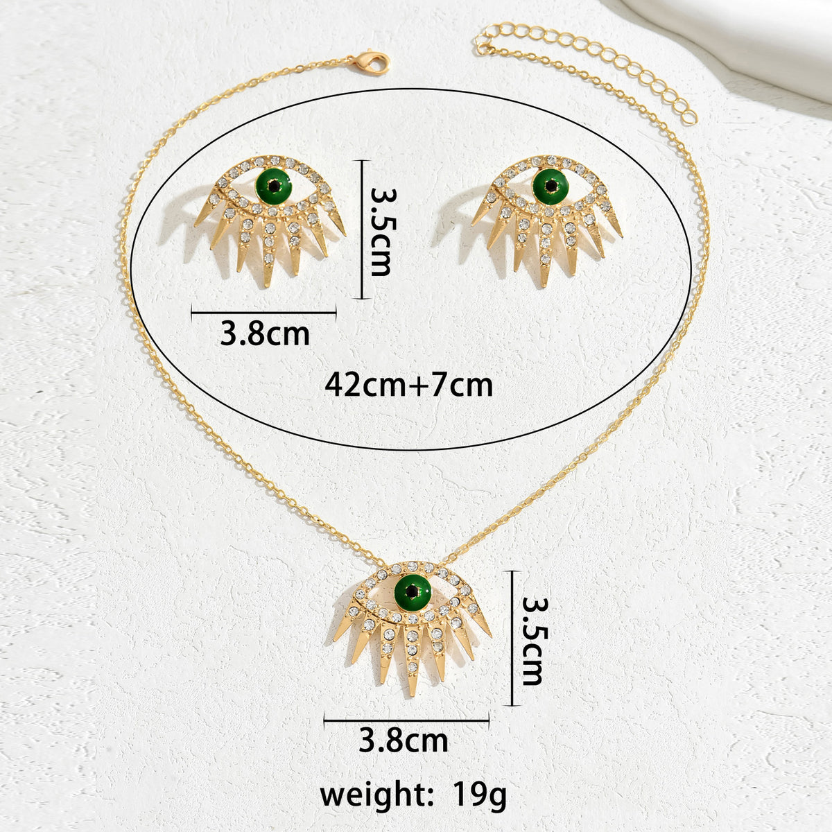 Green Eye Sunburst Jewelry — product image 4
