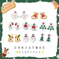 Santa Claus Sterling Silver 925 Week Earrings Light Luxury High-Grade Bell Lovely Earrings Ins Candy Socks Earrings