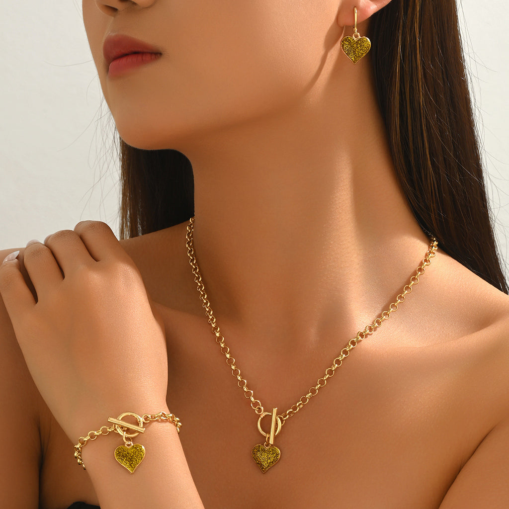 Textured Heart Chain Jewelry — product image 2