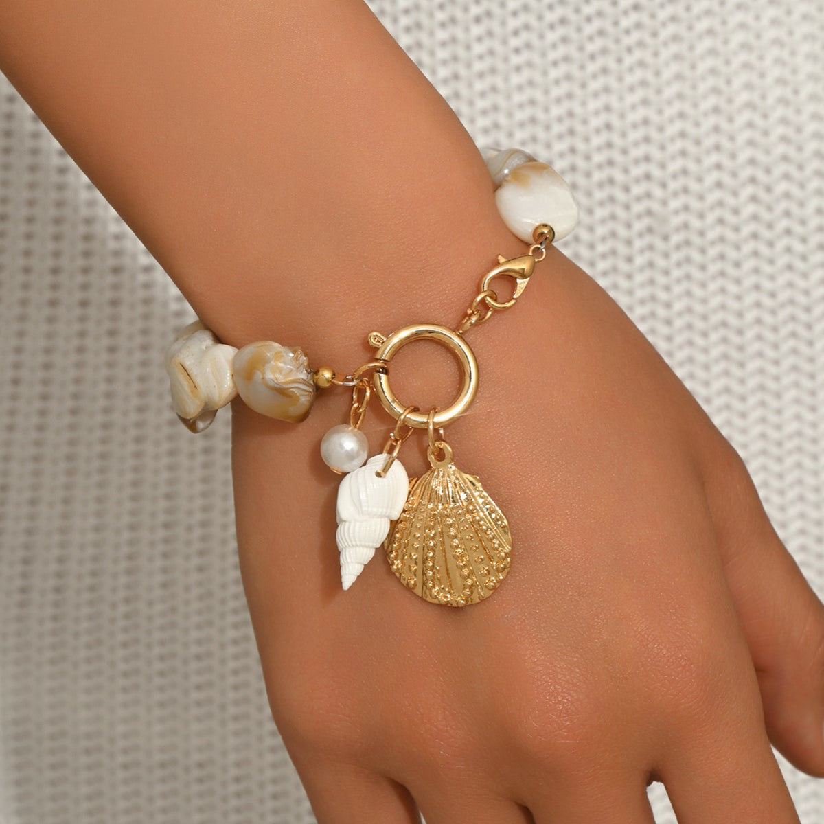 Shell-Effect Coastal Flower Jewelry — product image 3