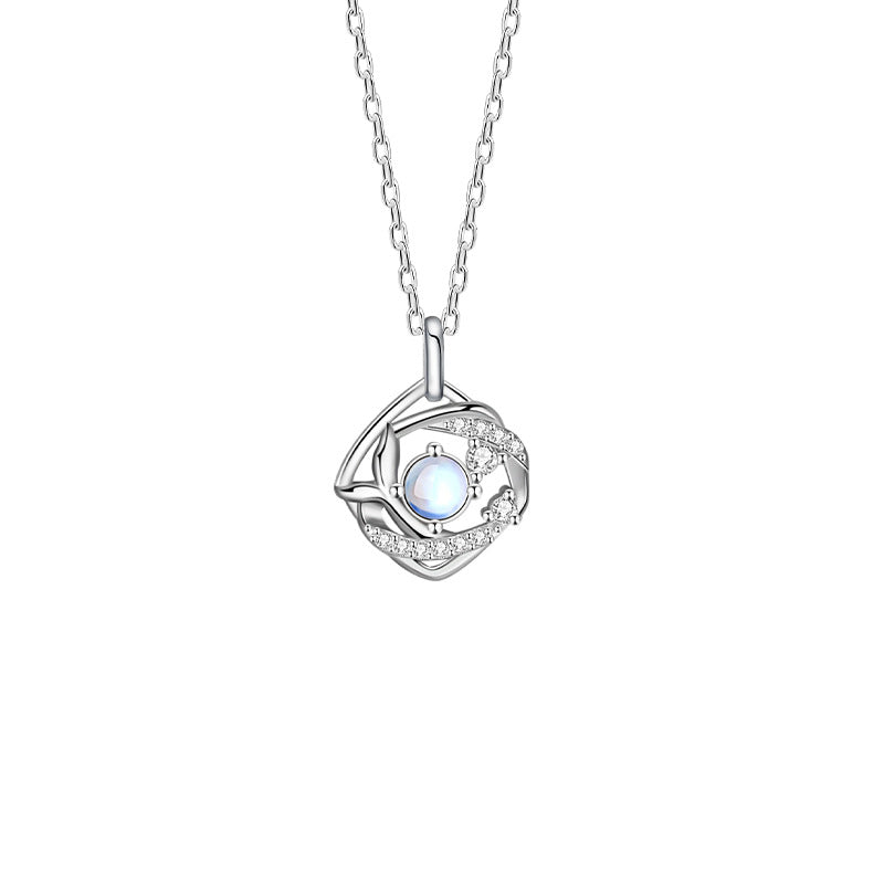 Live Broadcast Hot S925 Sterling Silver Necklace Women's Light Luxury Fishtail Design Clavicle Chain Factory Direct Supply Niche Jewelry Supply