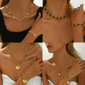 Open-Link Round Pendant Jewelry