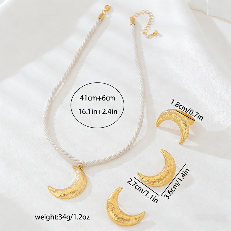 Crescent and Pearl-Effect Jewelry — product image 4