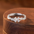 Lucky Clover Pure Silver 999 Ring Female Niche Design Light Luxury Thorn Rose Ring Valentine's Day Ring