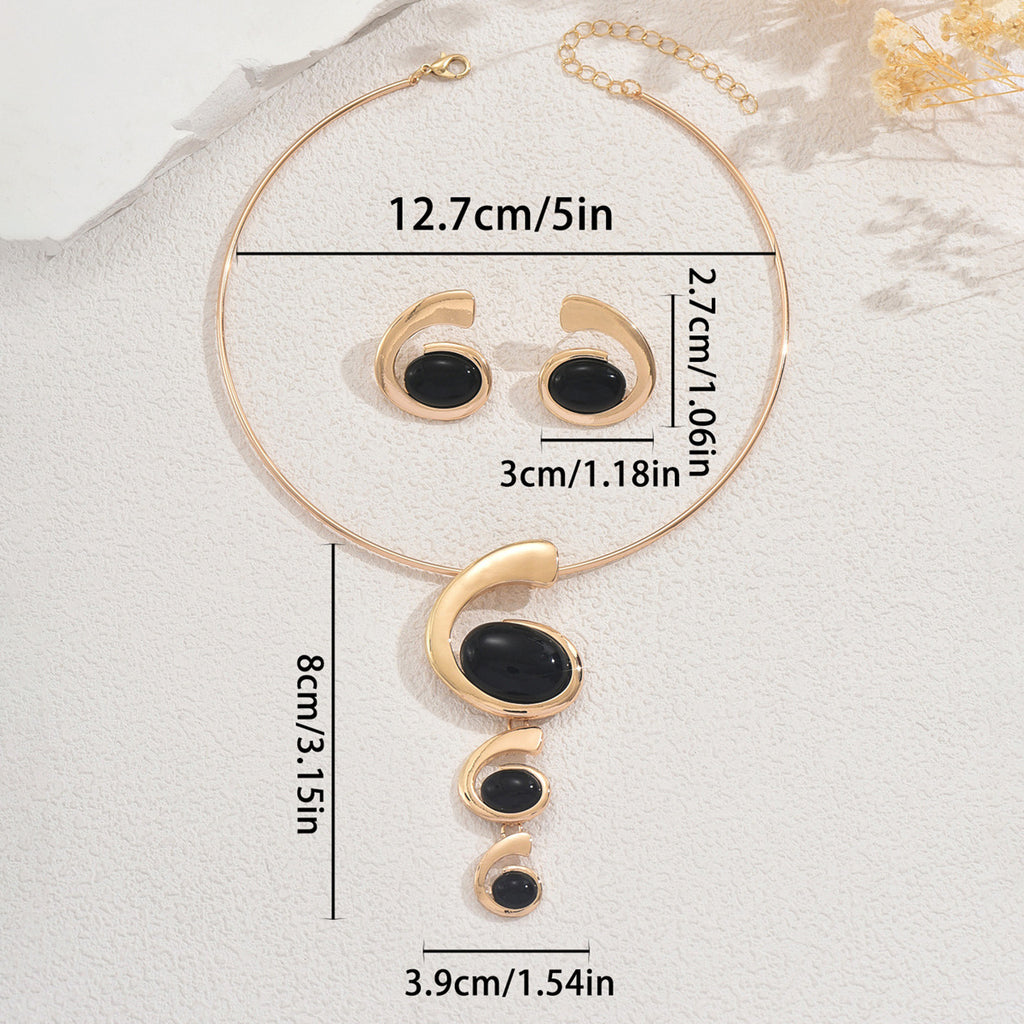 Graduated Black Disc Pendant Jewelry — product image 4