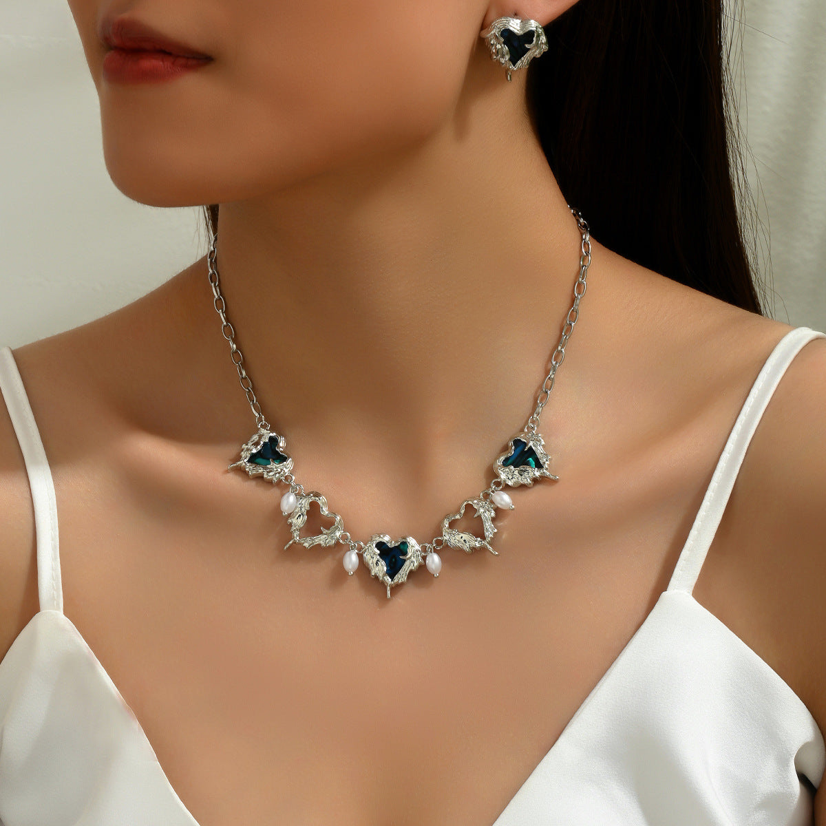 Heart and Flame-Outline Jewelry