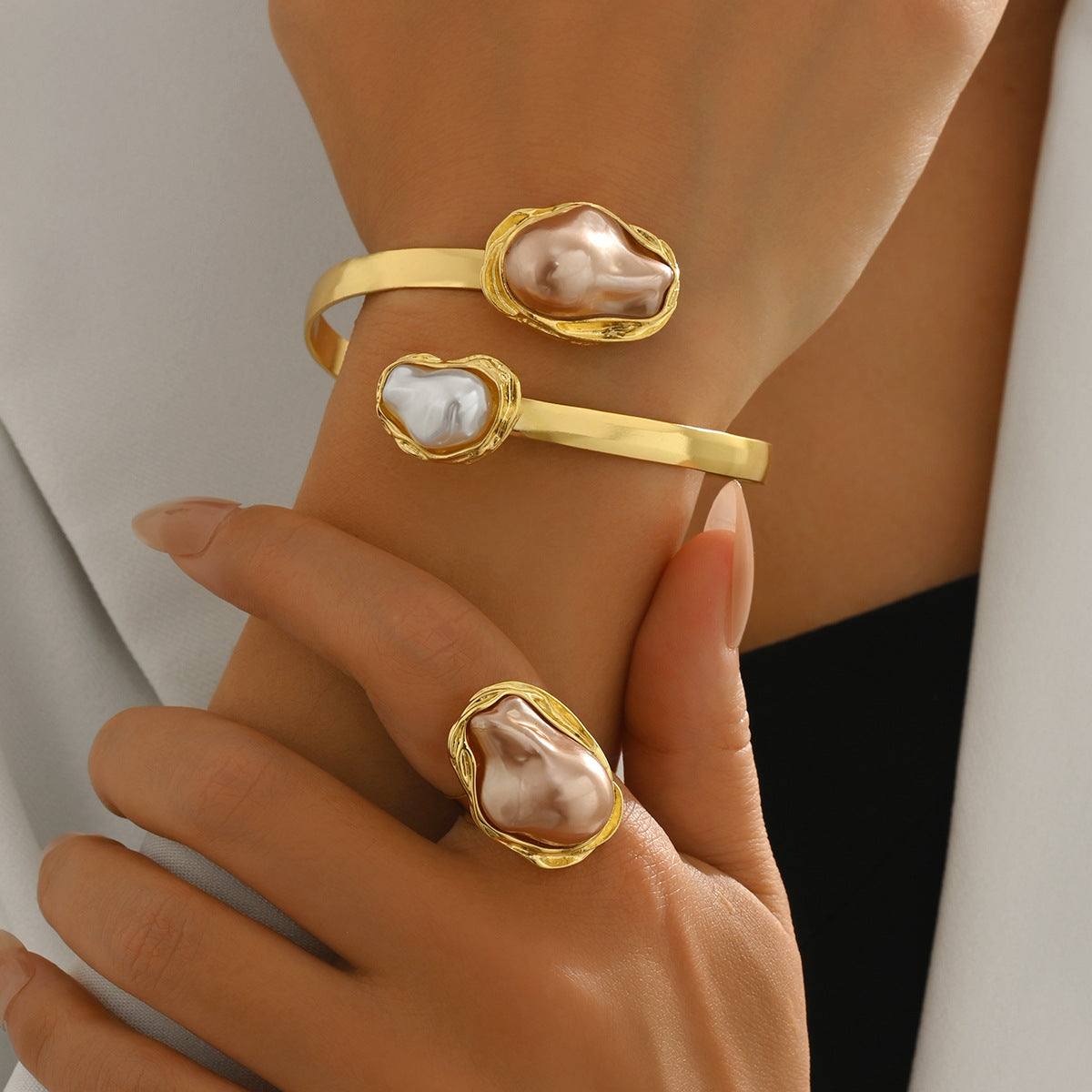 Pearl-Effect Open Band Jewelry — product image 2