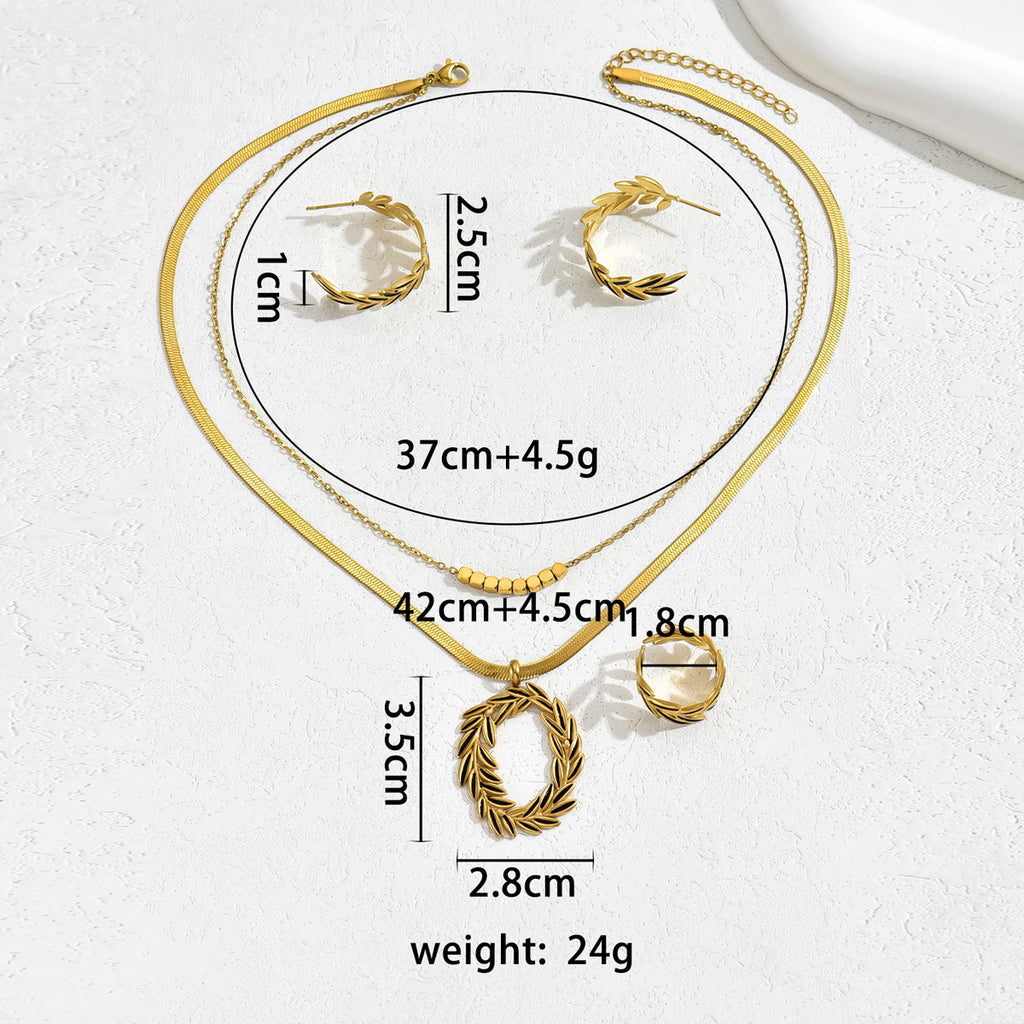 Leaf Wreath Layered Jewelry — product image 4