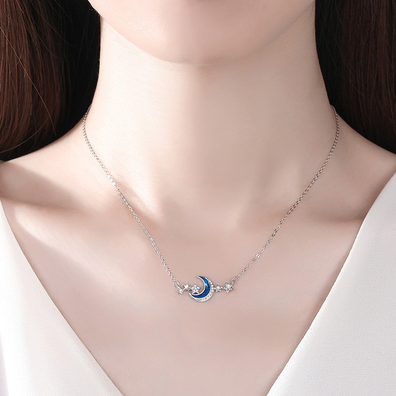 Xingyue Necklace Women's Summer Sterling Silver Clavicle Chain Pendant Simple Light Luxury Niche Design Sense 2021 New Women's Jewelry