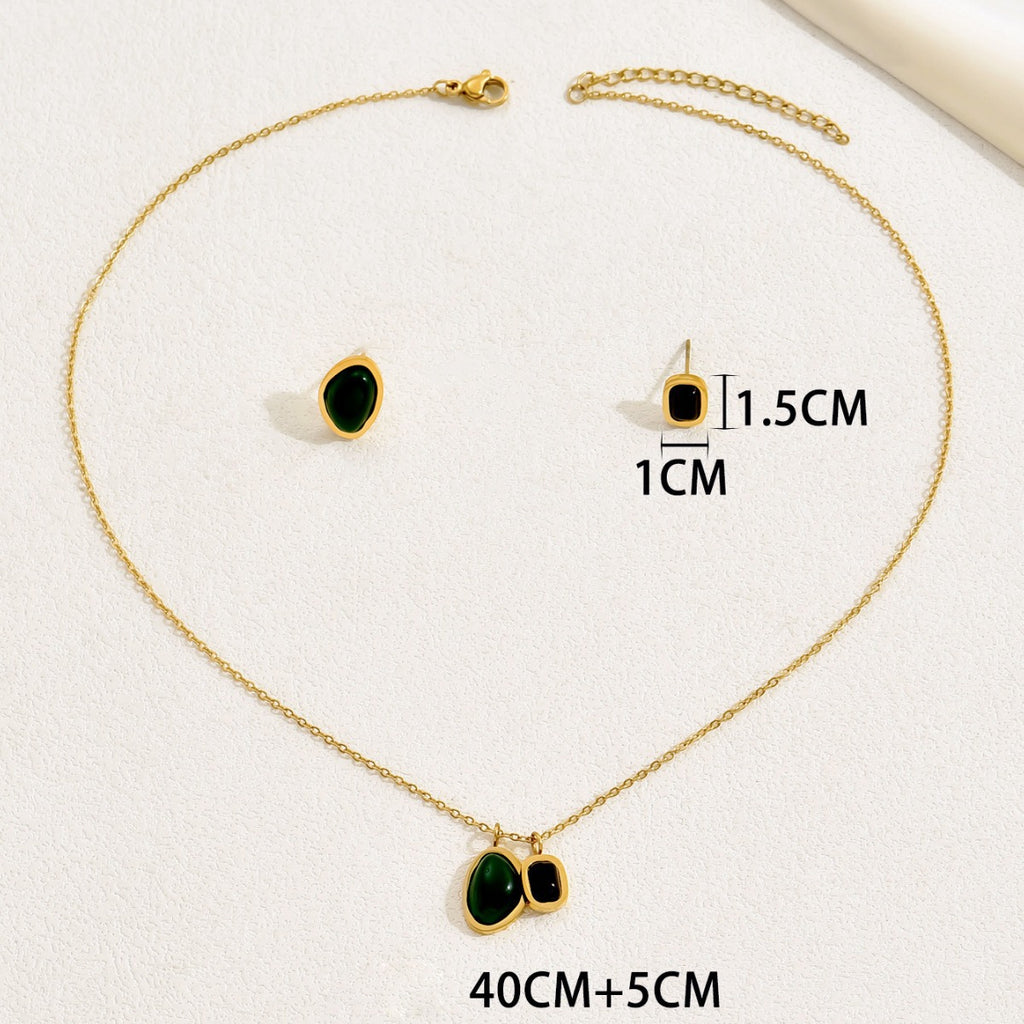 Green and Dark Double-Center Jewelry — product image 4