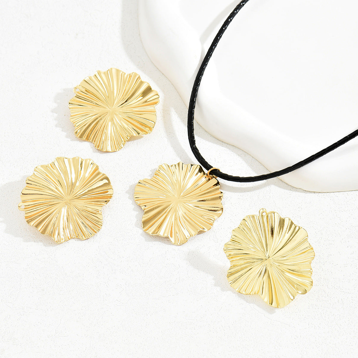 Pleated Flower Disc Jewelry — product image 3